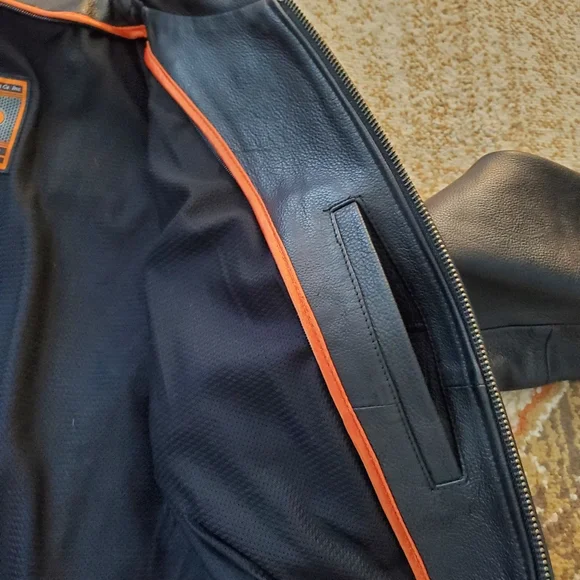 FIRST CLASSICS Heavy Leather Biker Jacket XL